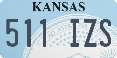 KS license plate 511IZS