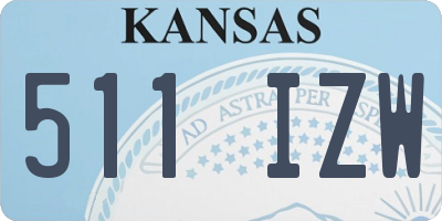 KS license plate 511IZW