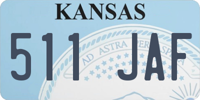 KS license plate 511JAF
