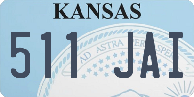 KS license plate 511JAI
