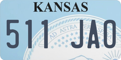 KS license plate 511JAO