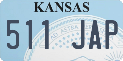 KS license plate 511JAP