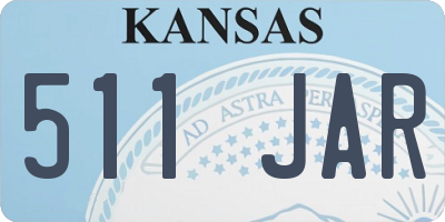 KS license plate 511JAR