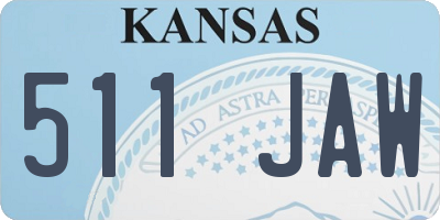 KS license plate 511JAW