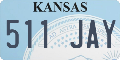 KS license plate 511JAY