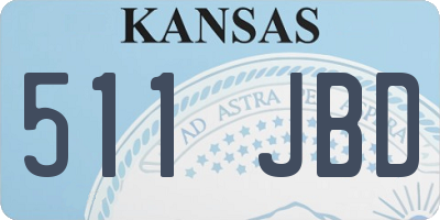 KS license plate 511JBD