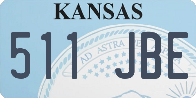 KS license plate 511JBE