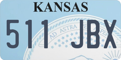 KS license plate 511JBX