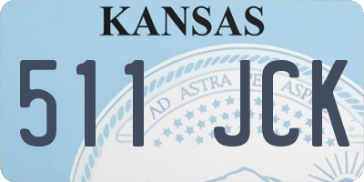 KS license plate 511JCK