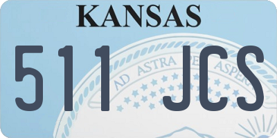 KS license plate 511JCS
