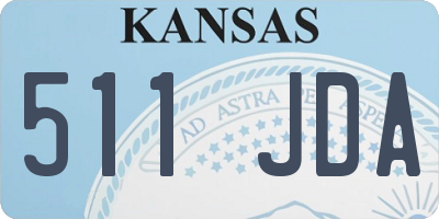 KS license plate 511JDA