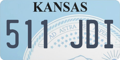 KS license plate 511JDI