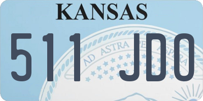 KS license plate 511JDO