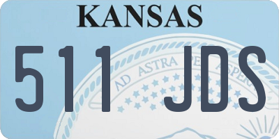 KS license plate 511JDS