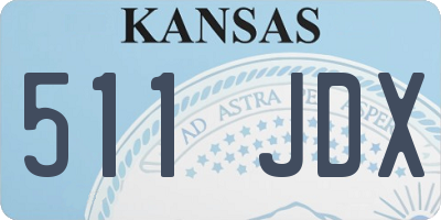 KS license plate 511JDX