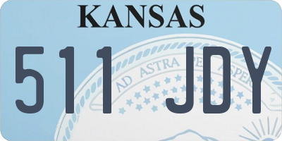 KS license plate 511JDY