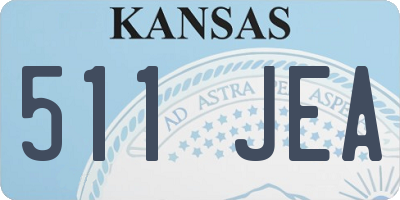 KS license plate 511JEA