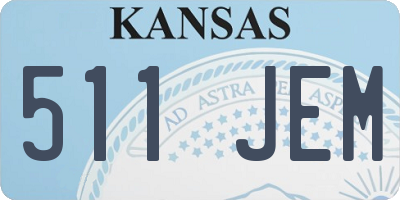 KS license plate 511JEM