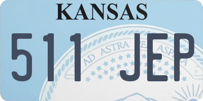 KS license plate 511JEP