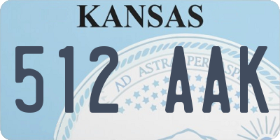 KS license plate 512AAK