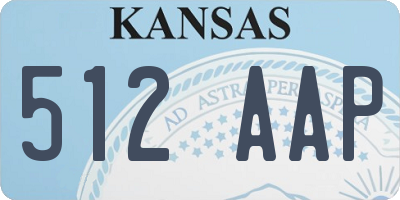KS license plate 512AAP