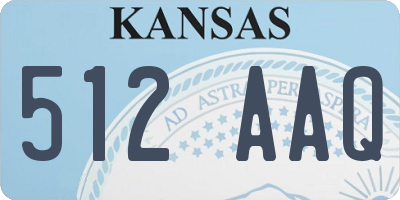 KS license plate 512AAQ