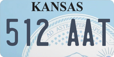 KS license plate 512AAT