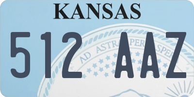 KS license plate 512AAZ