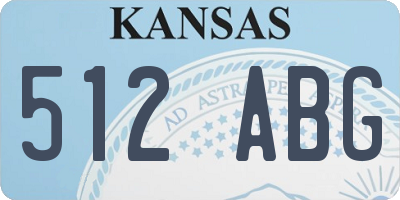 KS license plate 512ABG
