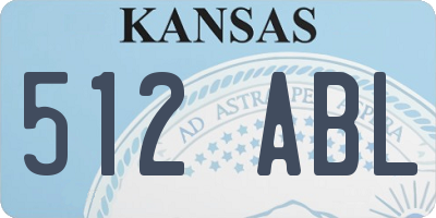 KS license plate 512ABL