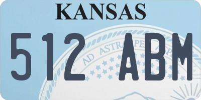 KS license plate 512ABM