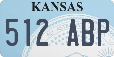 KS license plate 512ABP