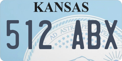 KS license plate 512ABX