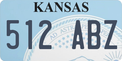 KS license plate 512ABZ