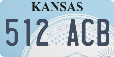 KS license plate 512ACB