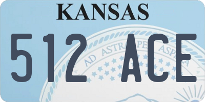 KS license plate 512ACE