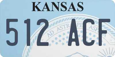 KS license plate 512ACF