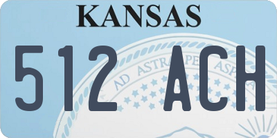 KS license plate 512ACH
