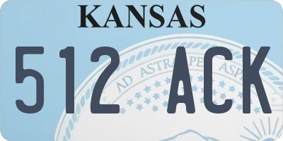 KS license plate 512ACK