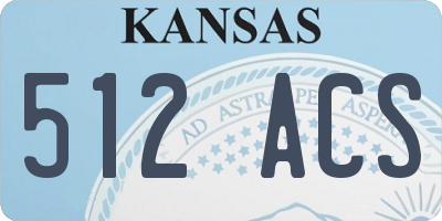 KS license plate 512ACS