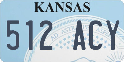 KS license plate 512ACY