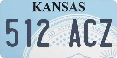 KS license plate 512ACZ