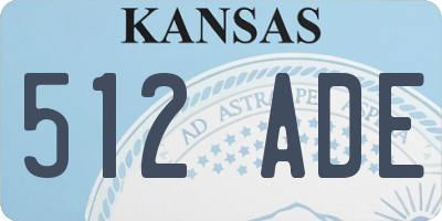 KS license plate 512ADE