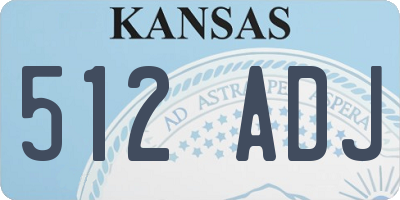 KS license plate 512ADJ