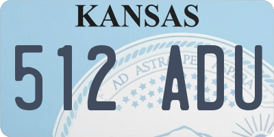 KS license plate 512ADU