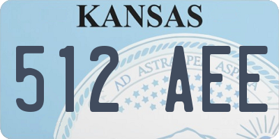 KS license plate 512AEE