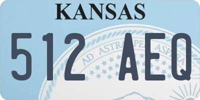 KS license plate 512AEQ