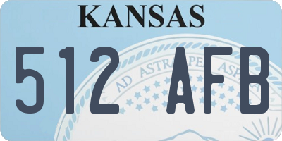 KS license plate 512AFB
