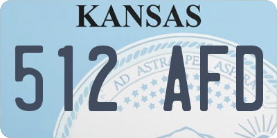 KS license plate 512AFD