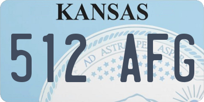 KS license plate 512AFG